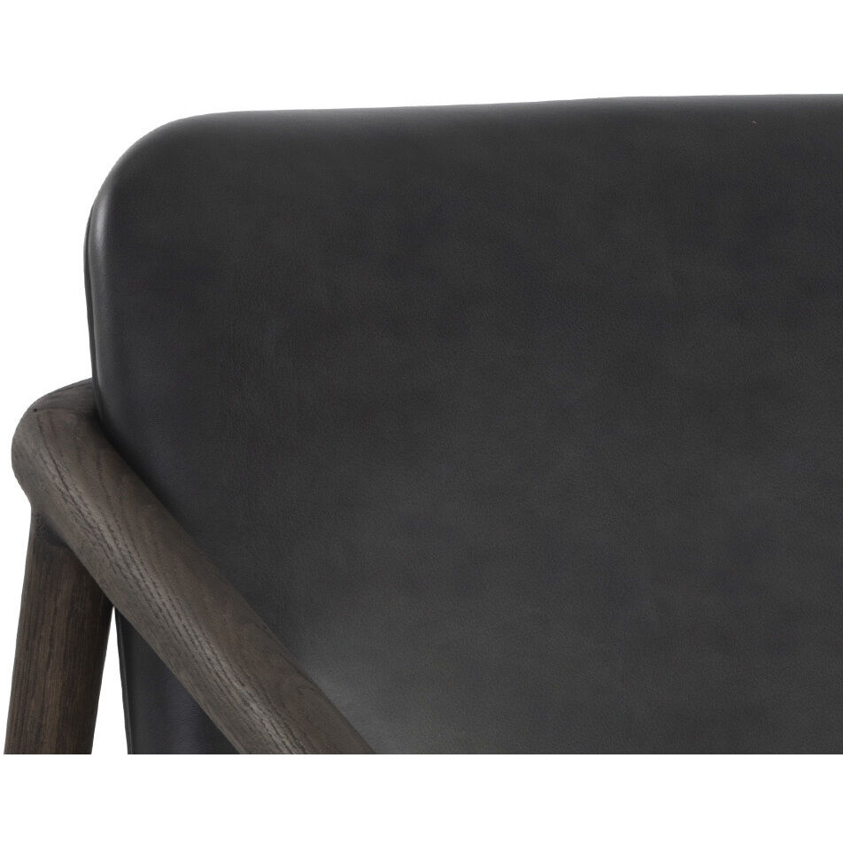 Cinelli Distressed Brown / Brentwood Charcoal Leather Lounge Chair